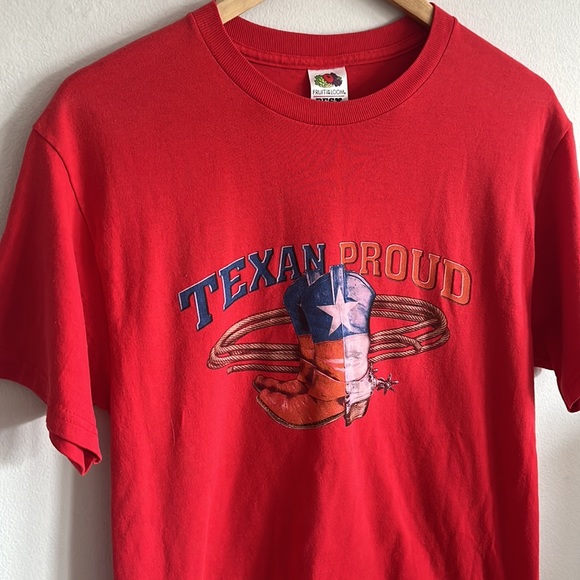 Vintage Texas Proud T-Shirt / Cowboy Boots / Medium - Picture 2 of 6
